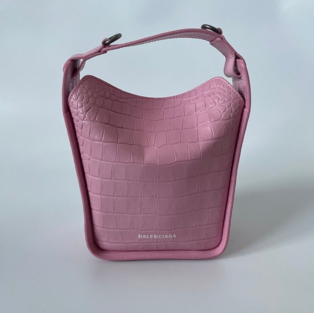 BALENCIAGA | EMBOSSED CROC TOOL 2.0 XS | PINK